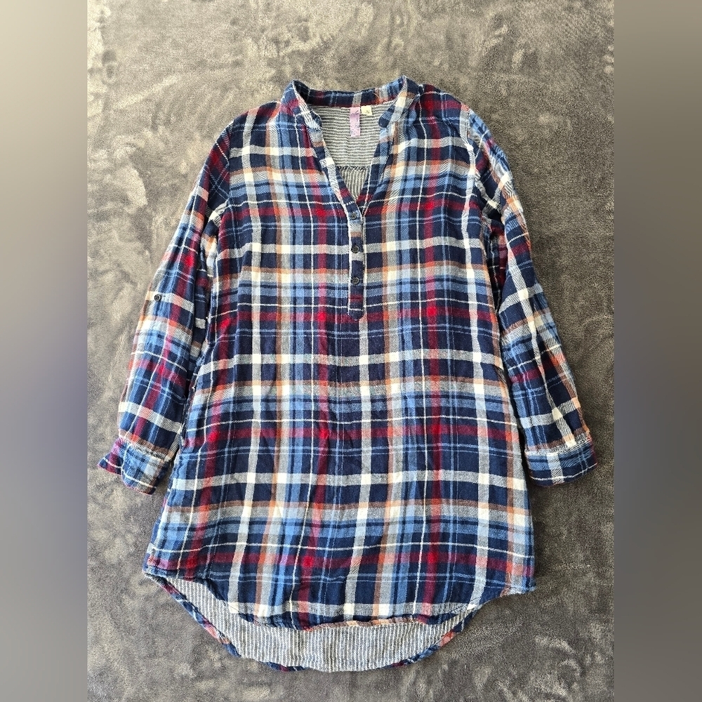 Ayla Plaid Tunic With Pockets Size Medium - Picture 2 of 13